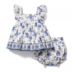 NWOT JANIE AND JACK Baby Floral Border Print Dress 3-6 Months